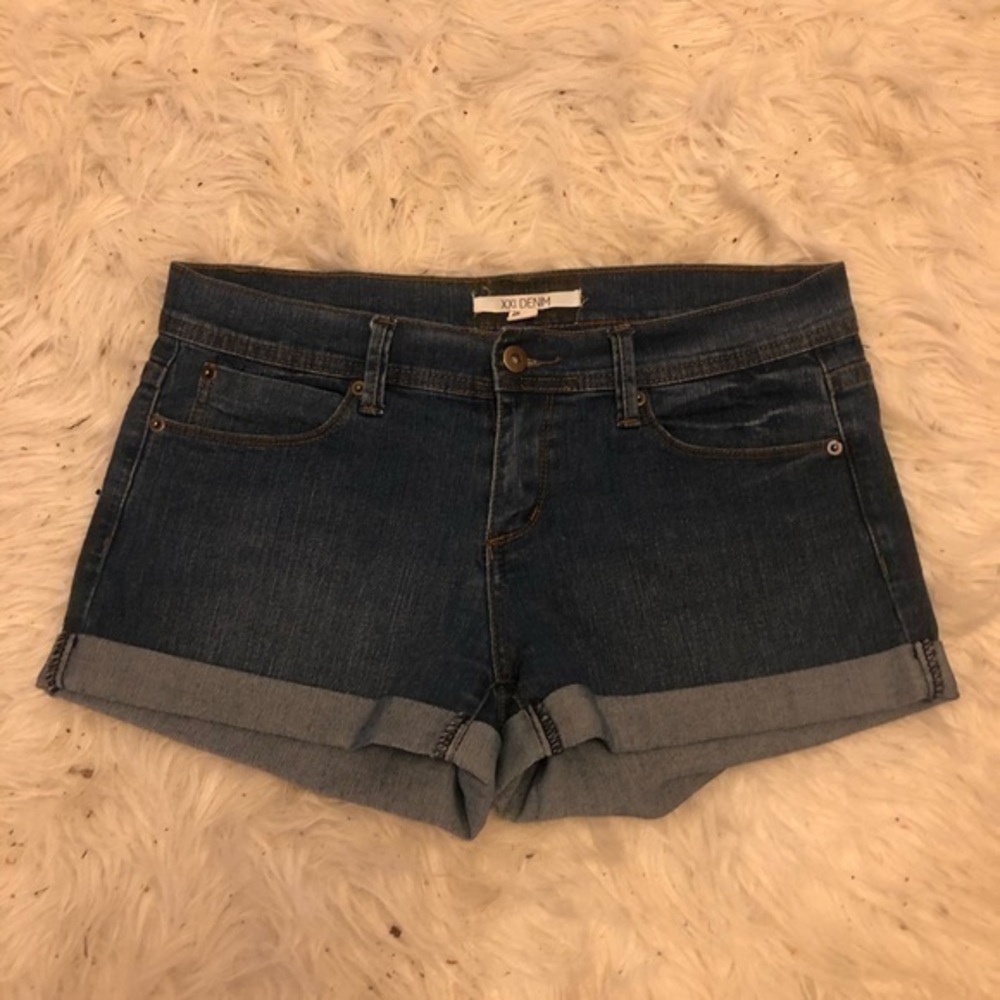 XXI denim cuffed blue jean shorts sz 28